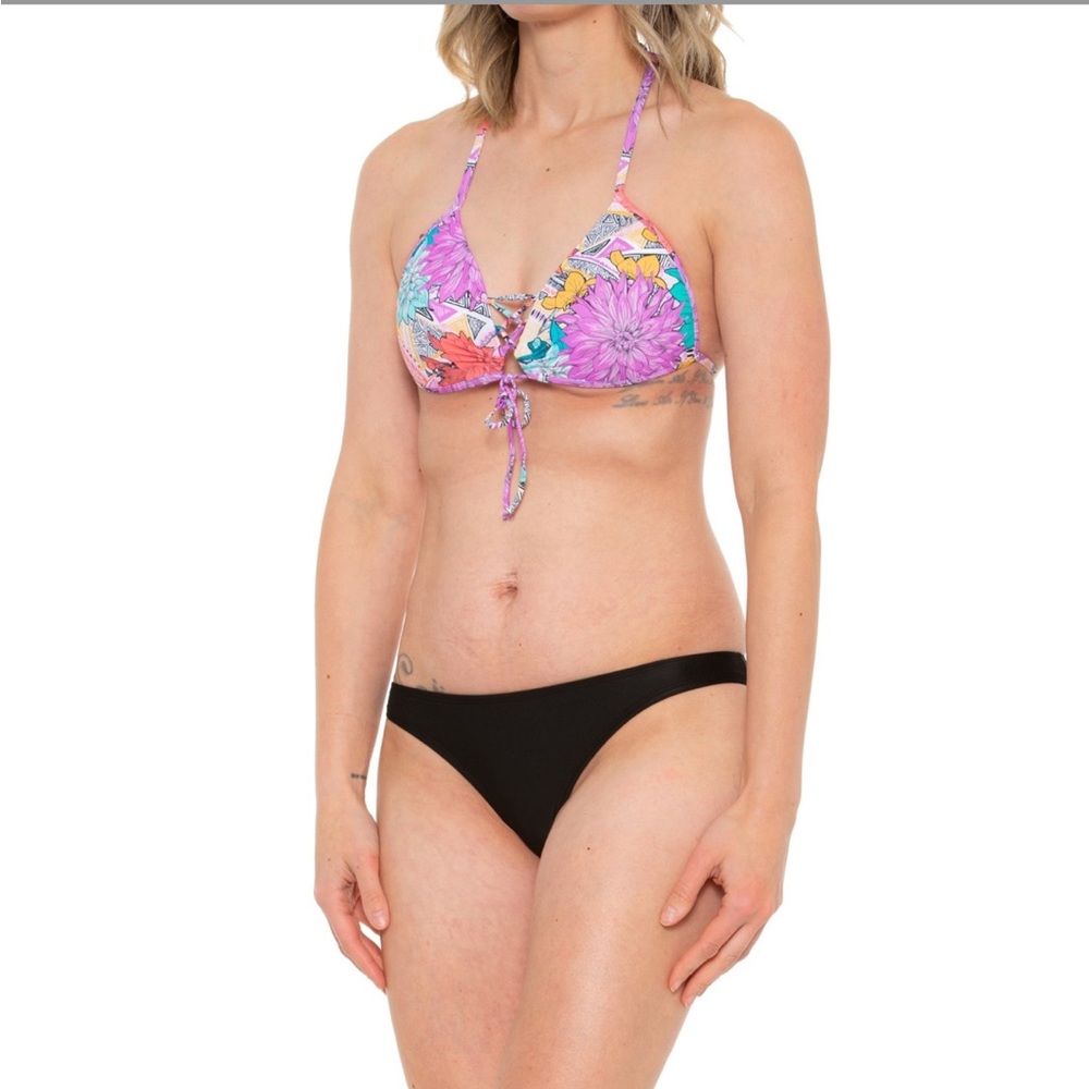 Body Glove Floral Bikini Top with Black Bottom